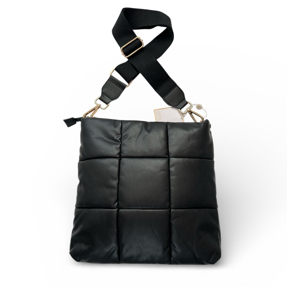 Shiraleah NWT Robin Quilted Black Crossbody Bag Adjustable Strap - Shoulder Bag